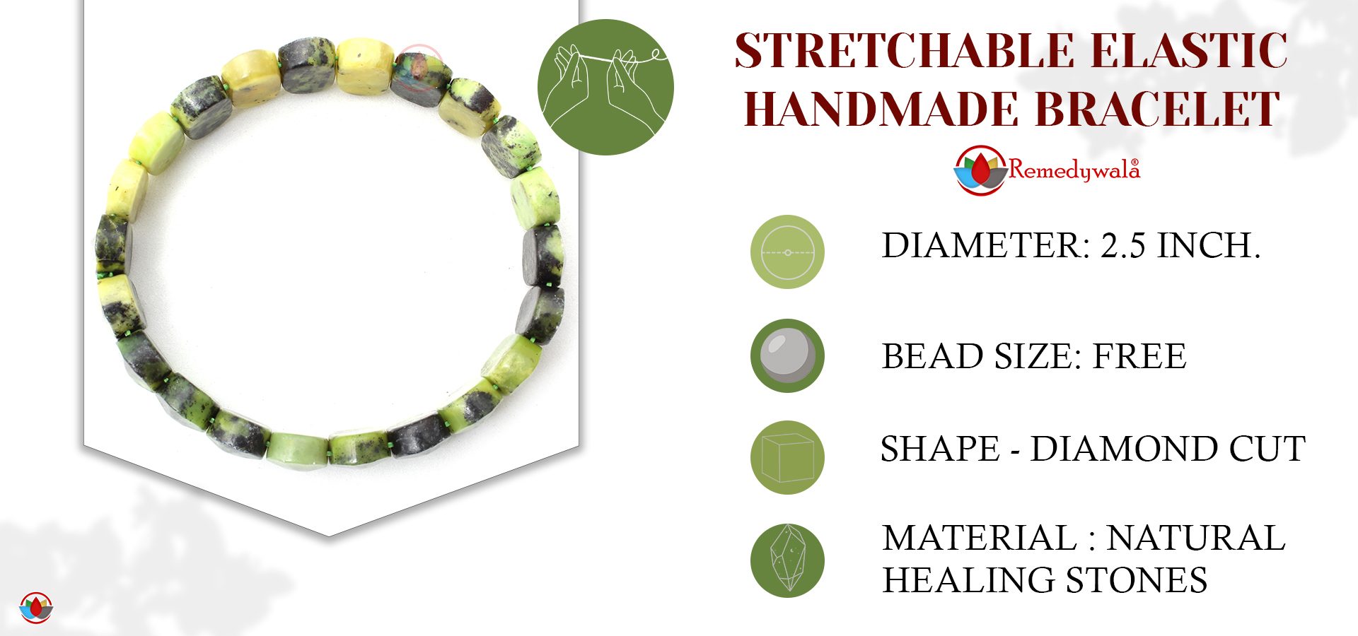 Chrysoprase Bracelet (Diamond Cut Tumble) Chrysoprase Bracelet (Diamond Cut Tumble)