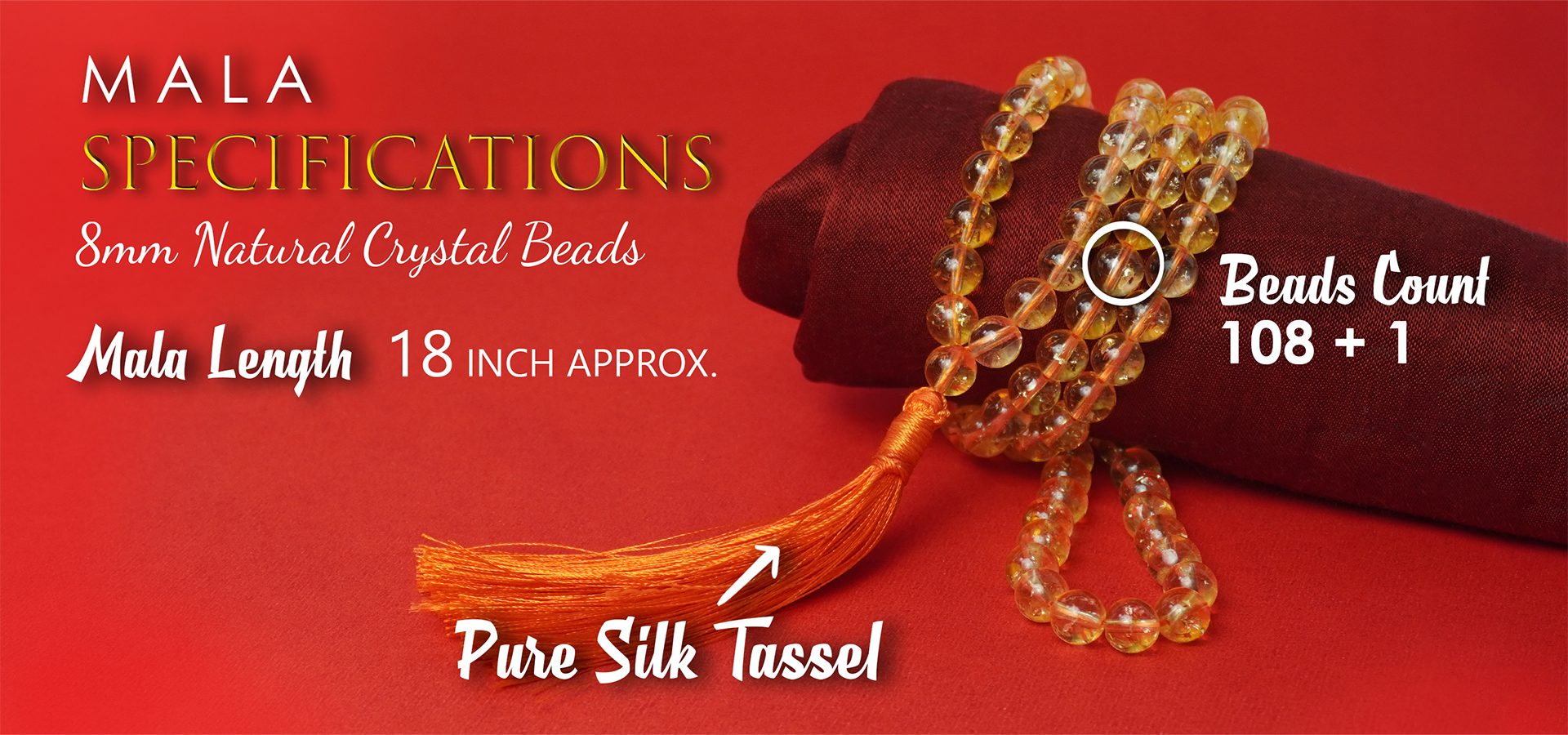 Citrine 8mm Mala