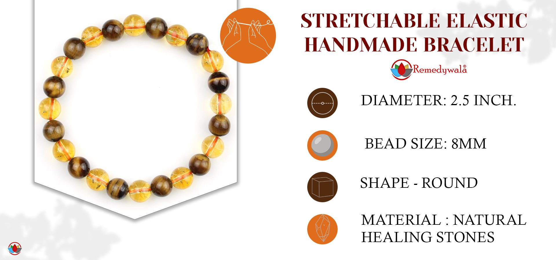 Citrine Tiger Eye Combination Bracelet