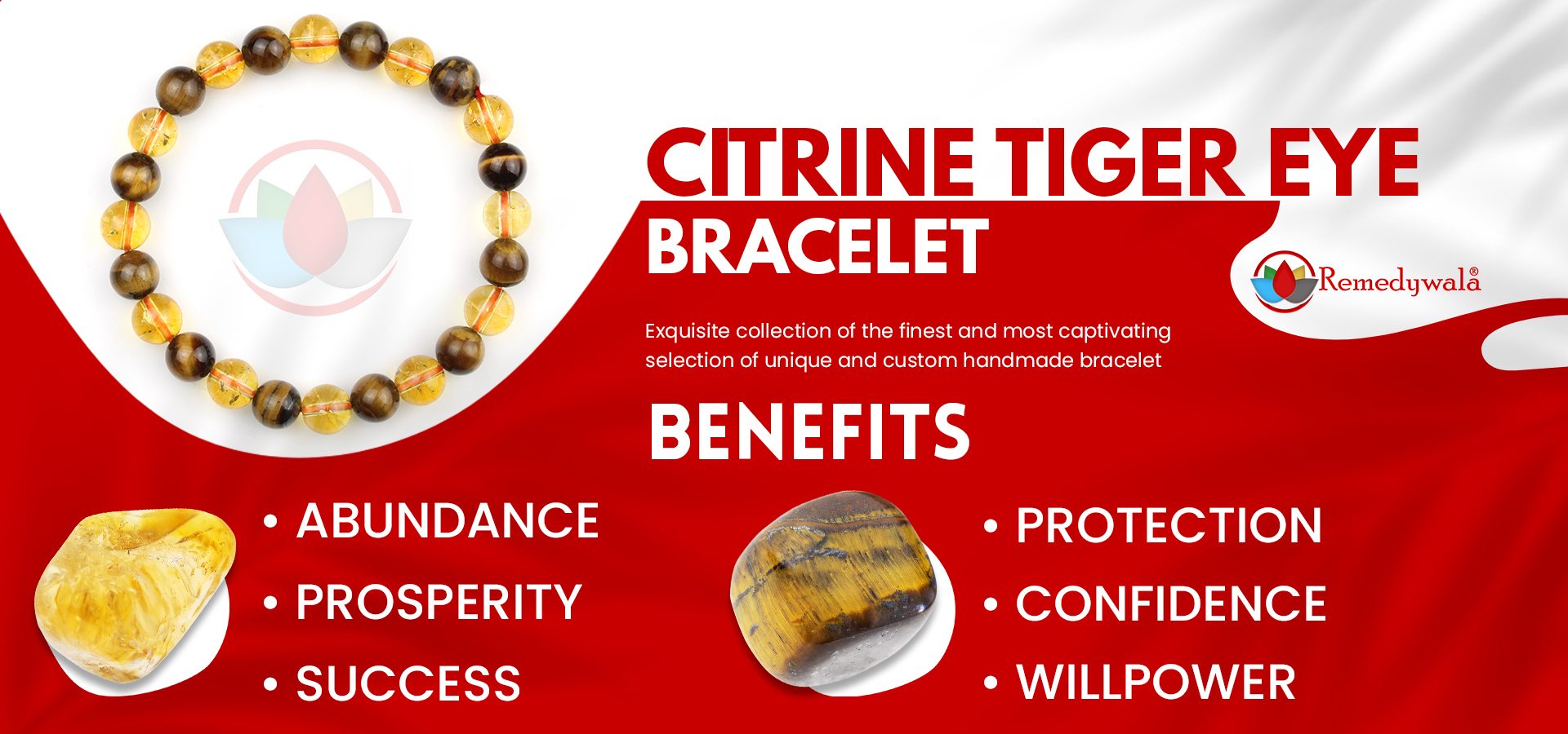 Citrine Tiger Eye Combination Bracelet