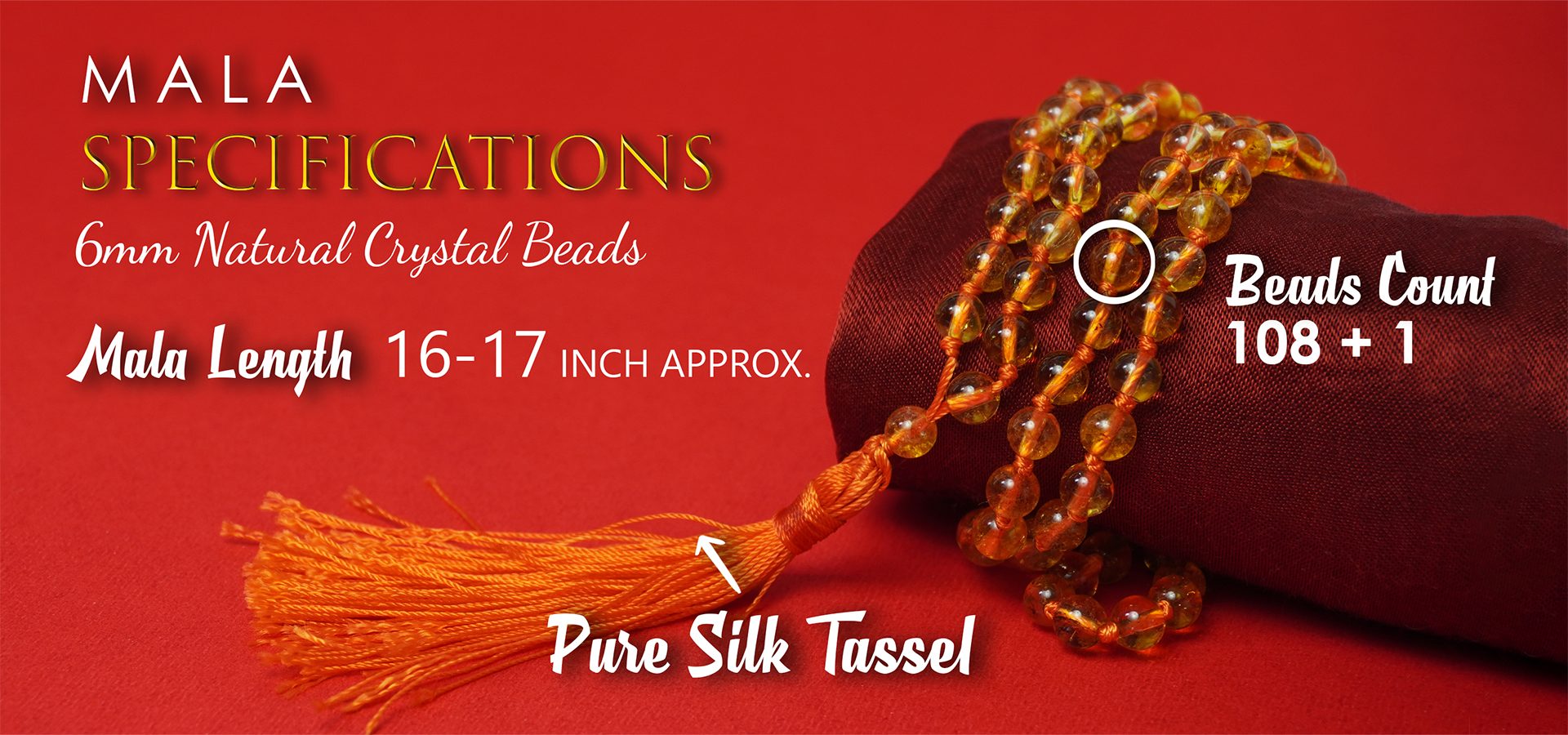 Citrine 6mm Mala