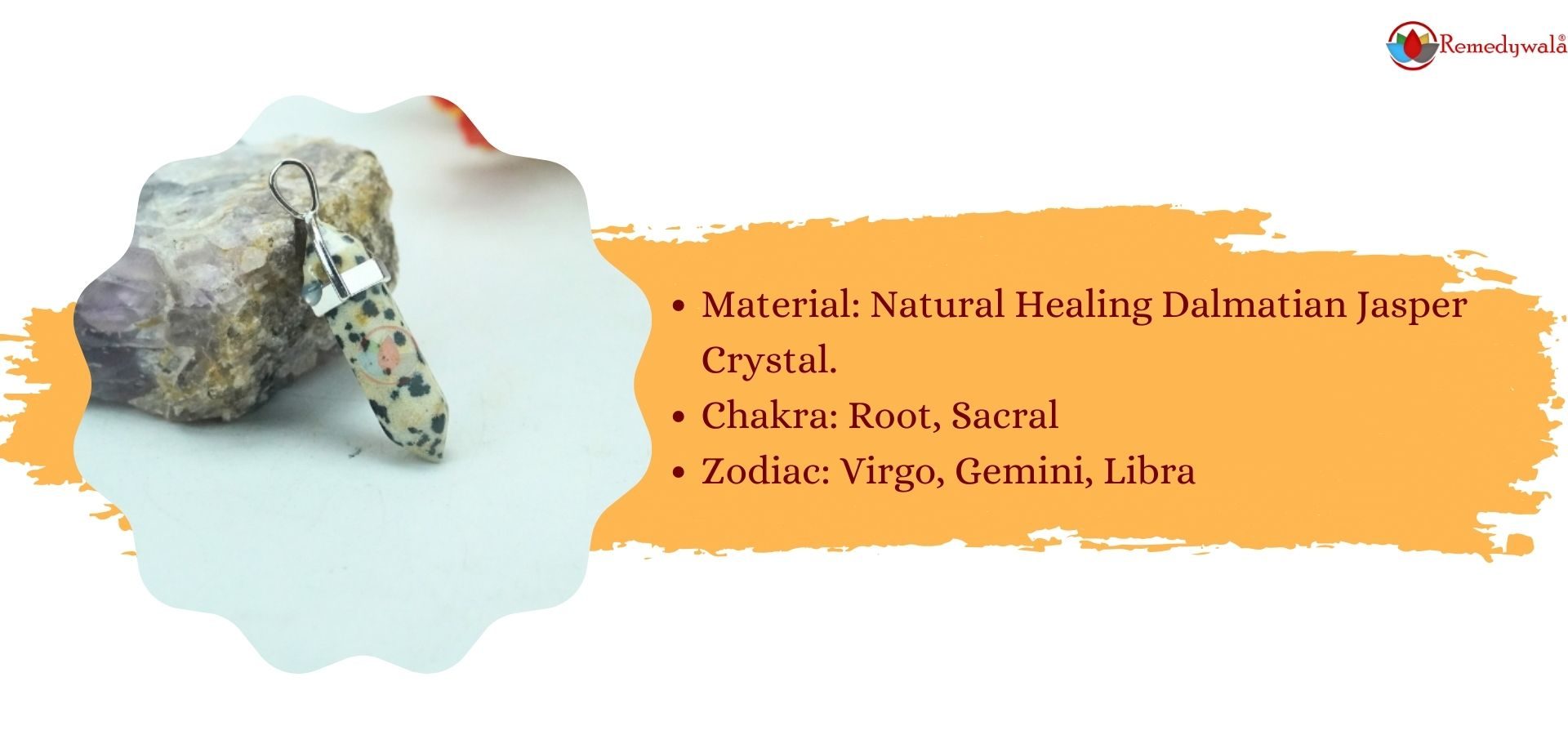 Dalmatian Jasper Pencil Pendant (2)