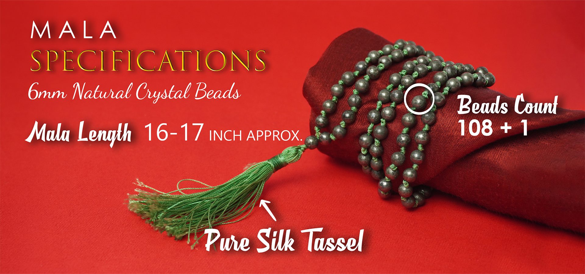 Golden Pyrite 6mm Mala