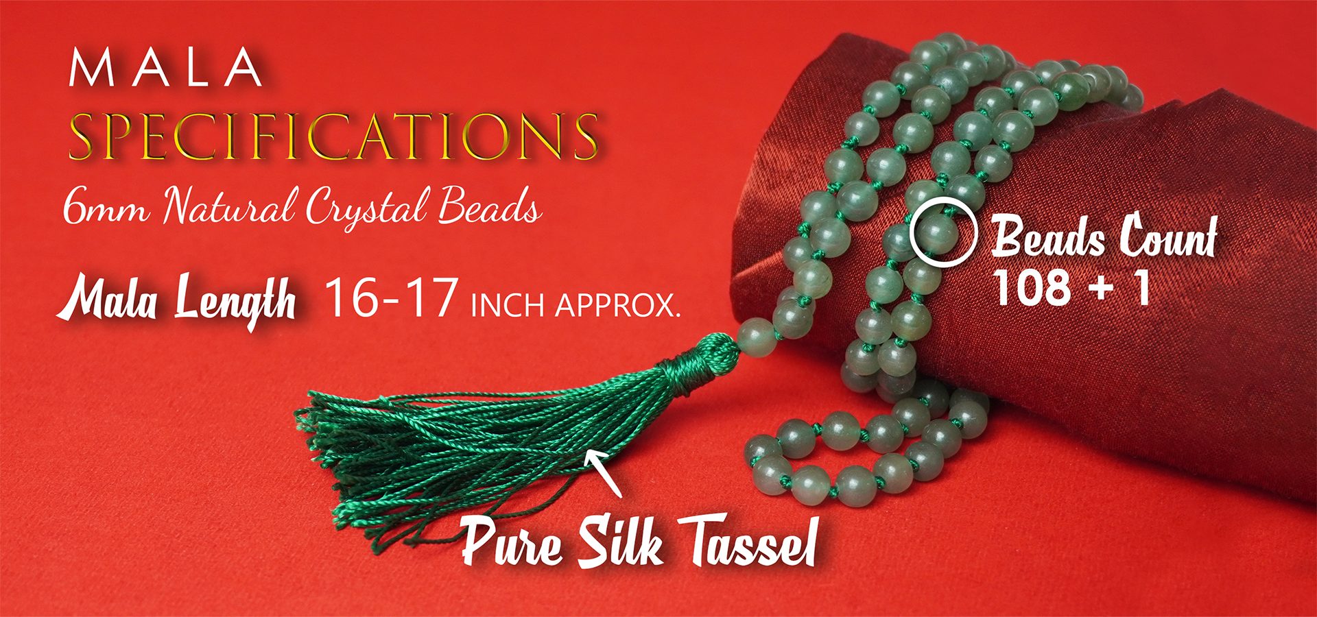 Green Aventurine 6mm Mala