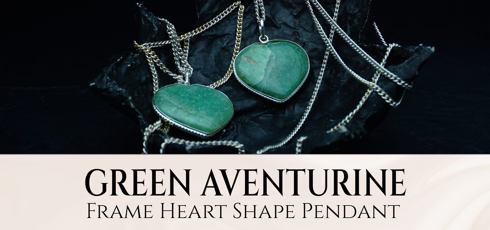 Green Aventurine Frame Heart Shape Pendant Green Aventurine Frame Heart Shape Pendant