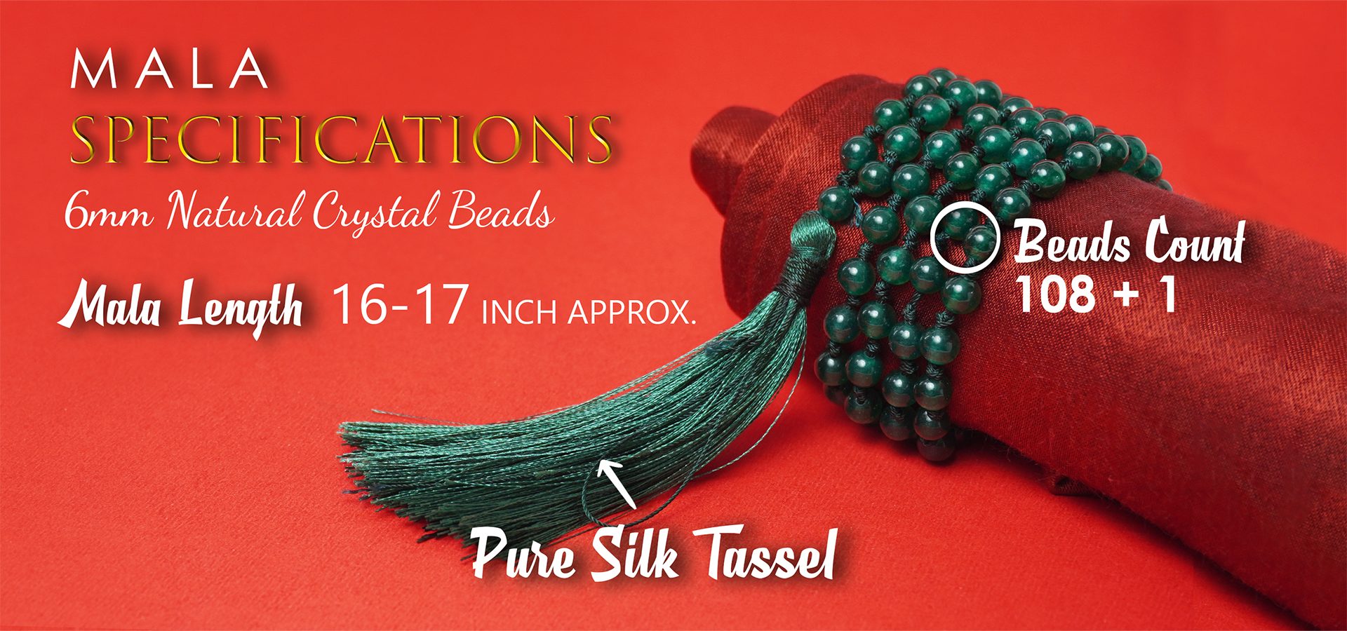Green Jade 6mm Mala