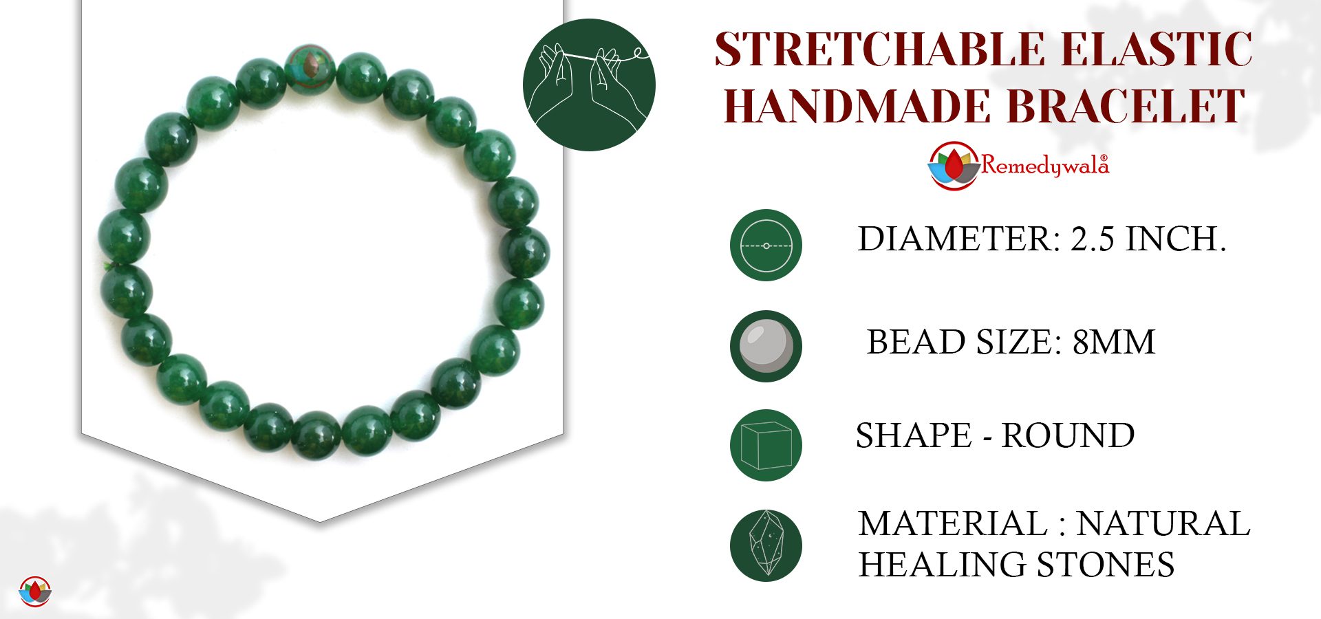 Green Jade Bracelet 8mm Green Jade Bracelet 8mm
