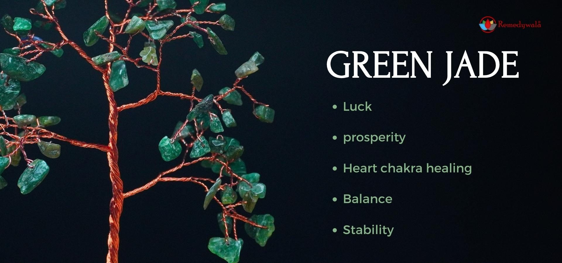 Green Jade Tree 100 Beads Chips Stone Slice Base
