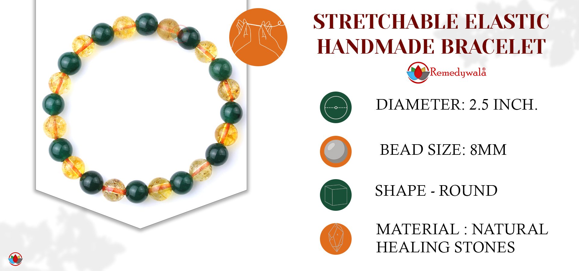 Green Jade and Citrine Bracelet
