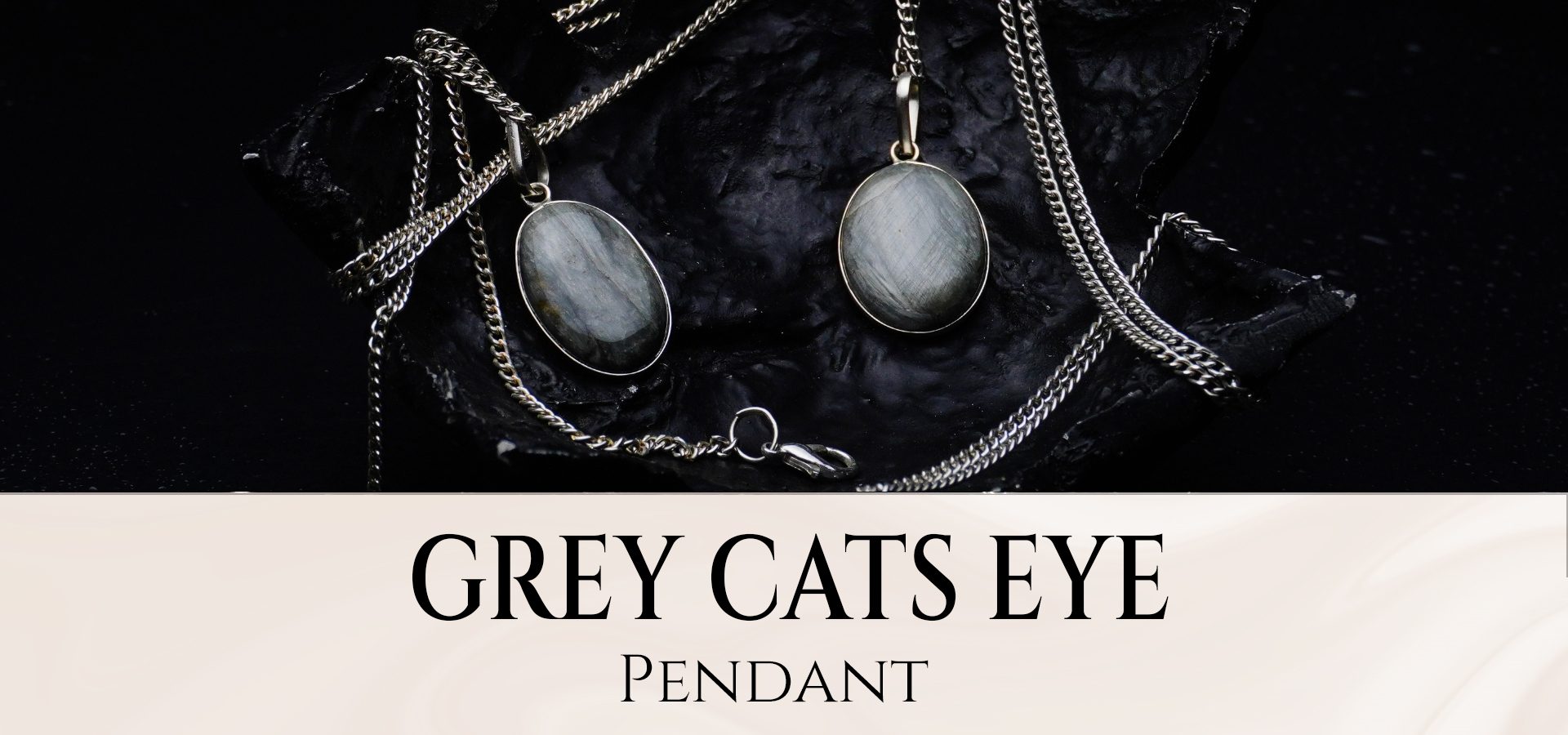 Grey Cats Eye Pendant Grey Cats Eye Pendant