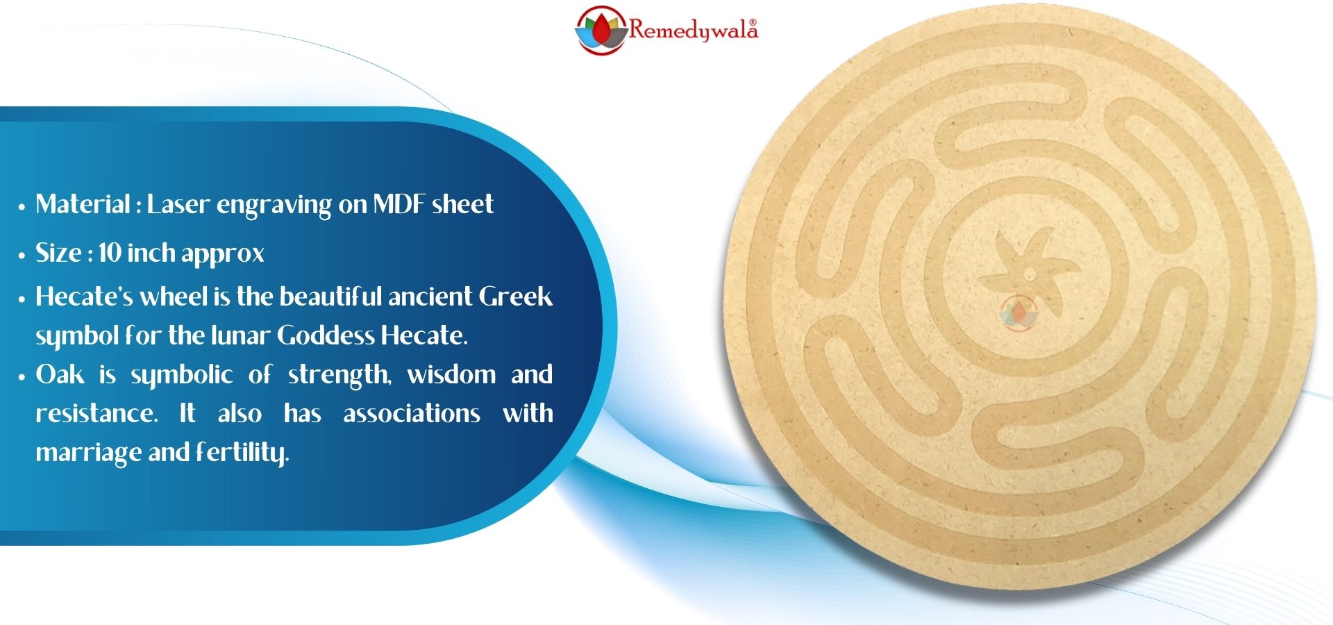 Hecate’s Wheel Greek Symbol Crystal Grid Plate (2)