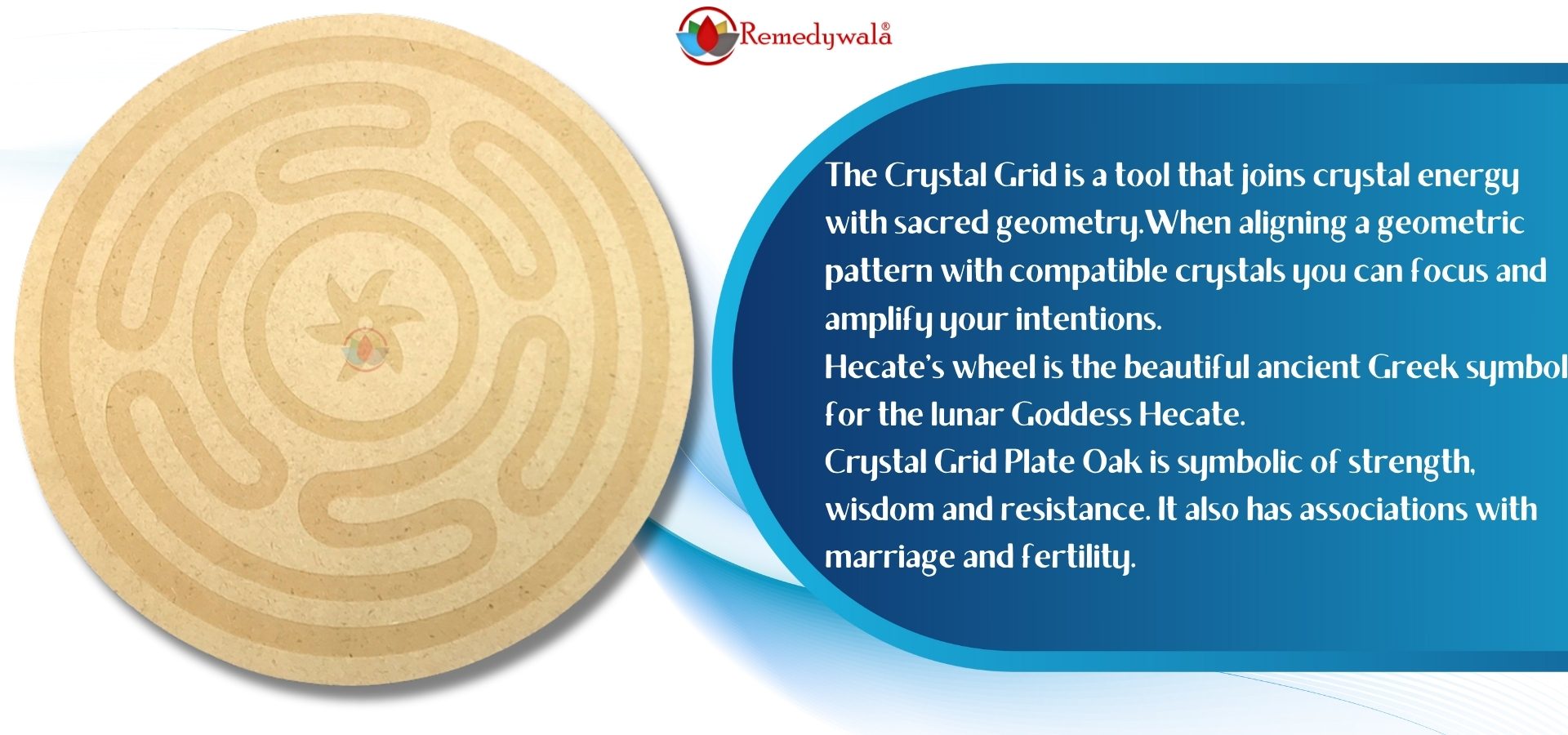 Hecate’s Wheel Greek Symbol Crystal Grid Plate (3)