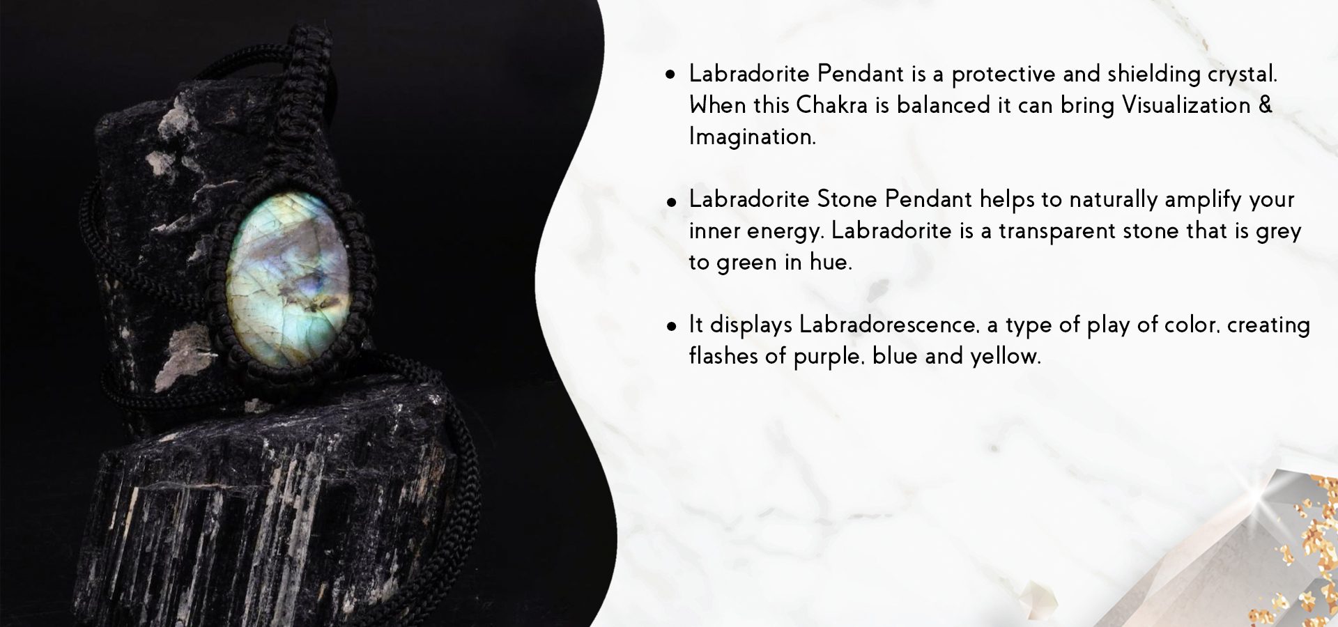 Labradorite Macrame Pendant Labradorite Macrame Pendant