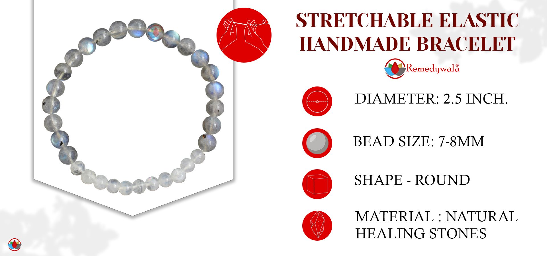Labradorite Moonstone Combination Bracelet Labradorite Moonstone Combination Bracelet