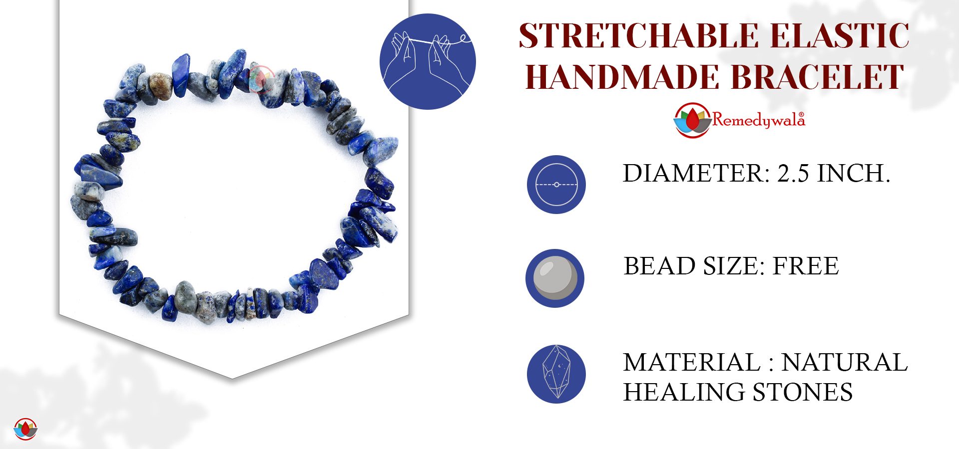 Lapis Chips Stone Bracelet Lapis Chips Stone Bracelet