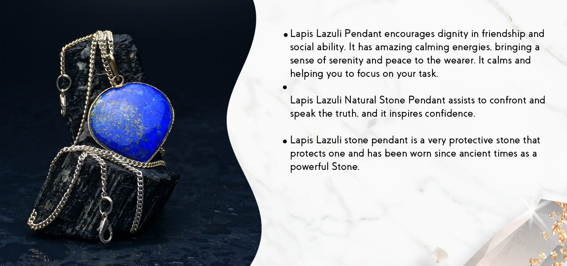 Lapis Lazuli Frame Heart Shape Pendant Lapis Lazuli Frame Heart Shape Pendant
