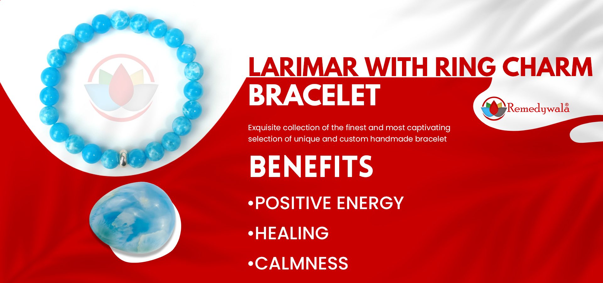 Larimar Bracelet With Ring Larimar Bracelet With Ring