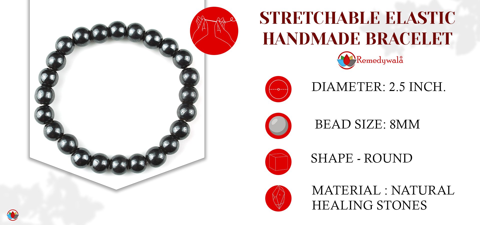 Magnetite Bracelet 8mm