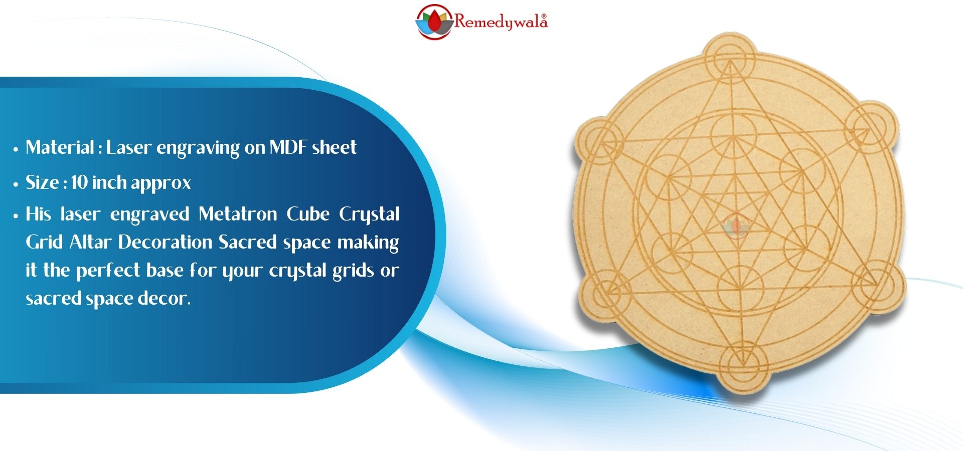 Metatron Cube Plate (10 Inch Approx) (2)