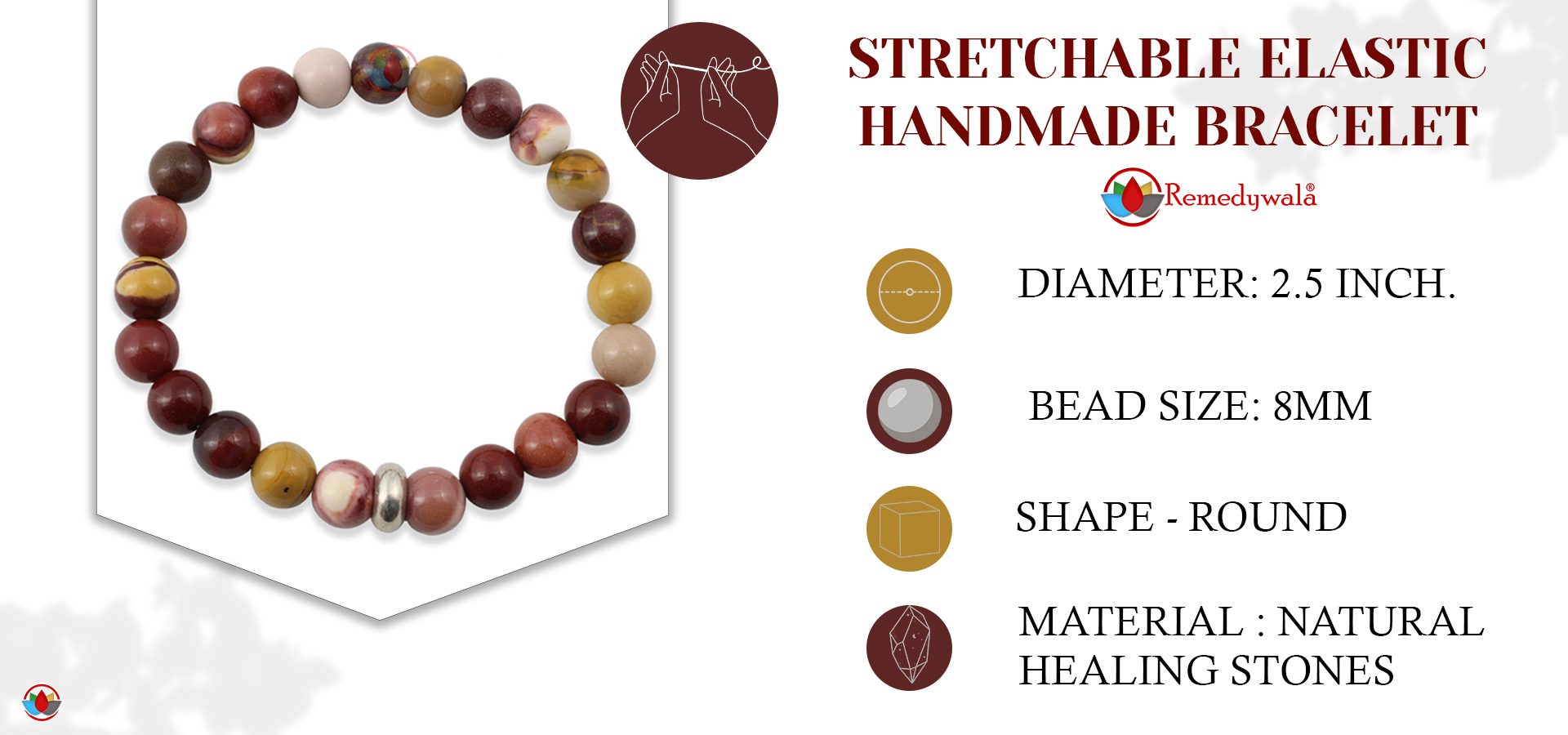 Mookaite Bracelet 8mm single Bracelet, Mookaite stone, Multicolor. Mookaite Bracelet 8mm