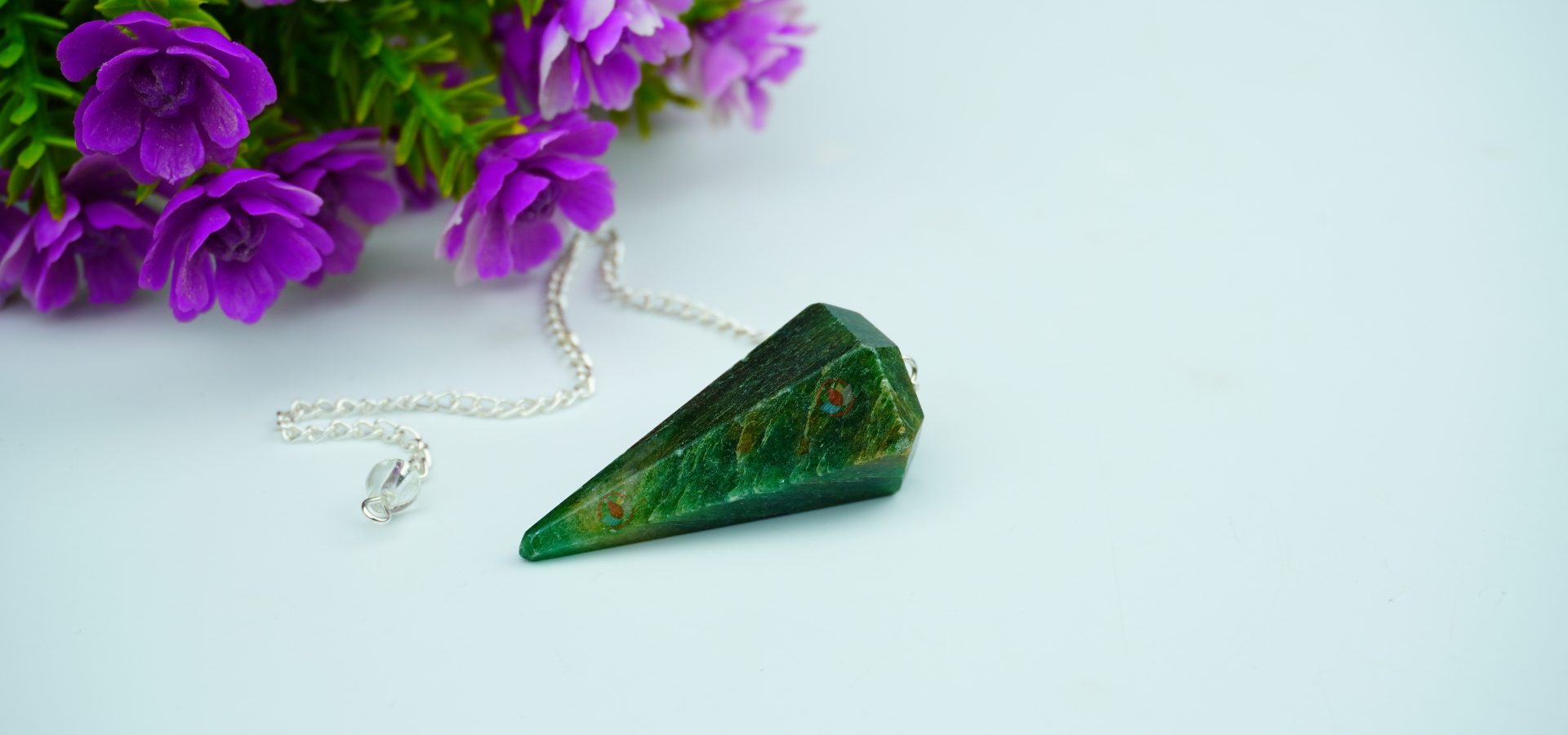 Moss Agate Dowsing Pendulum Moss Agate Dowsing Pendulum