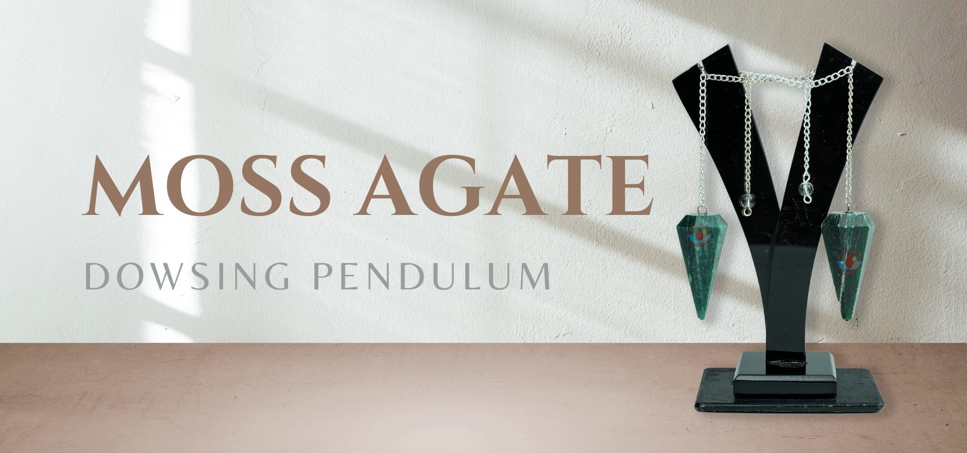 Moss Agate Dowsing Pendulum Moss Agate Dowsing Pendulum