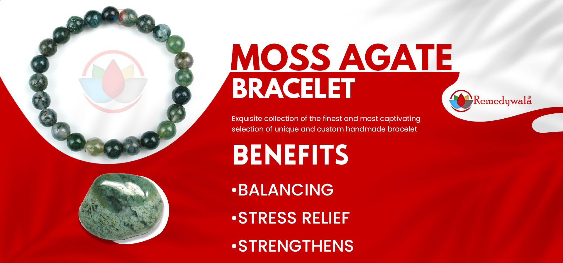 Moss Agate Bracelet Moss Agate Bracelet