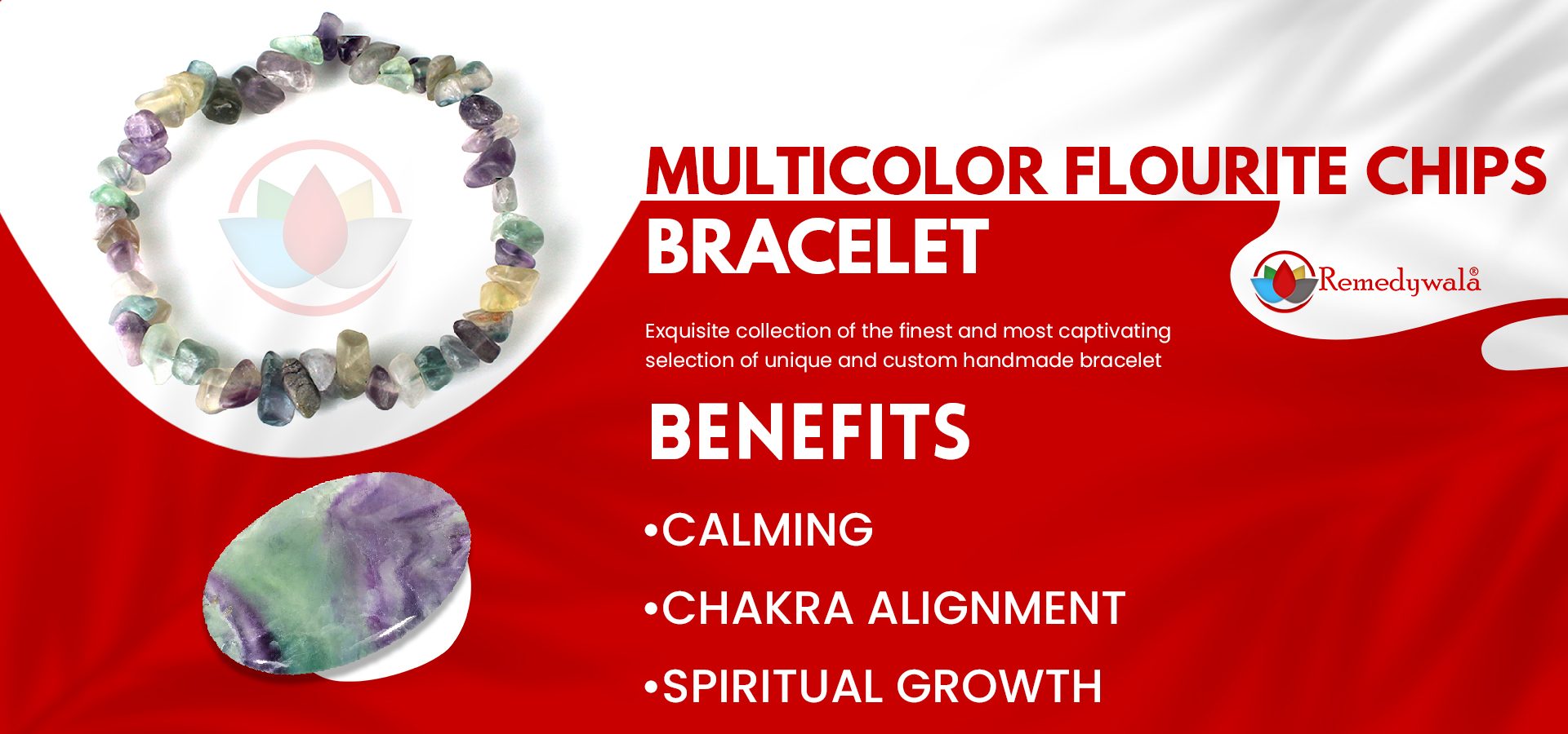 Multicolor Flourite Chips Stone Bracelet