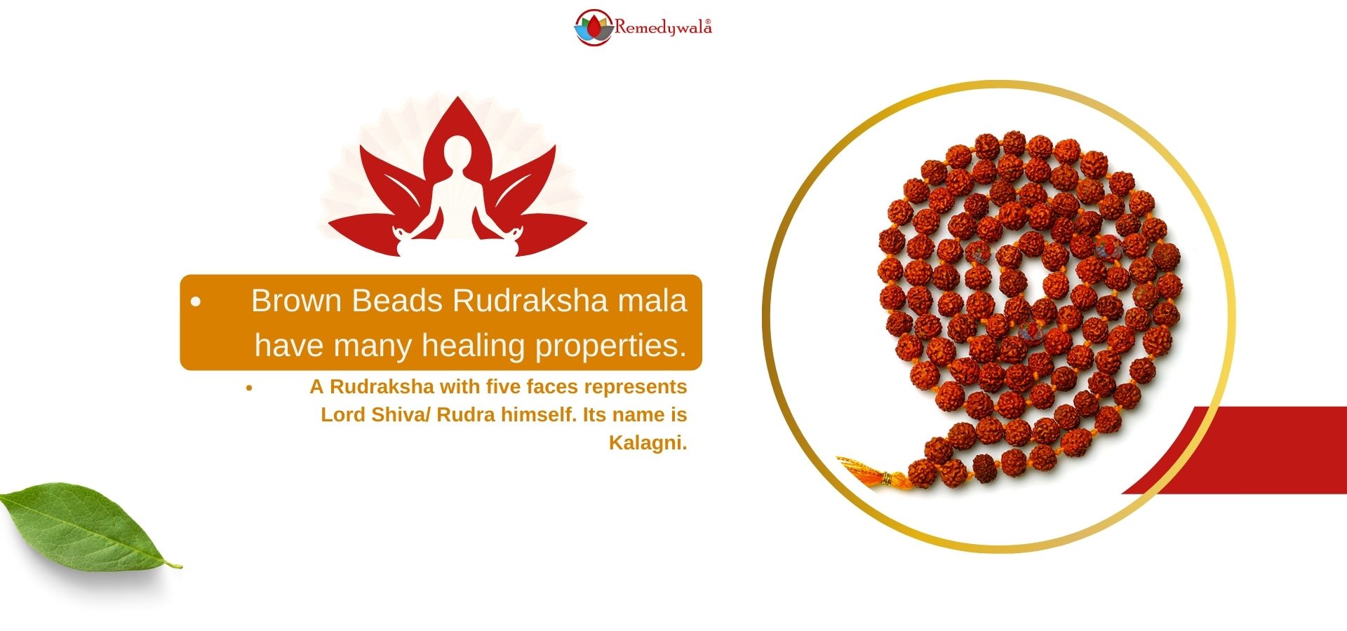 Natural 5 Face Brown Beads Rudraksha Mala (1)