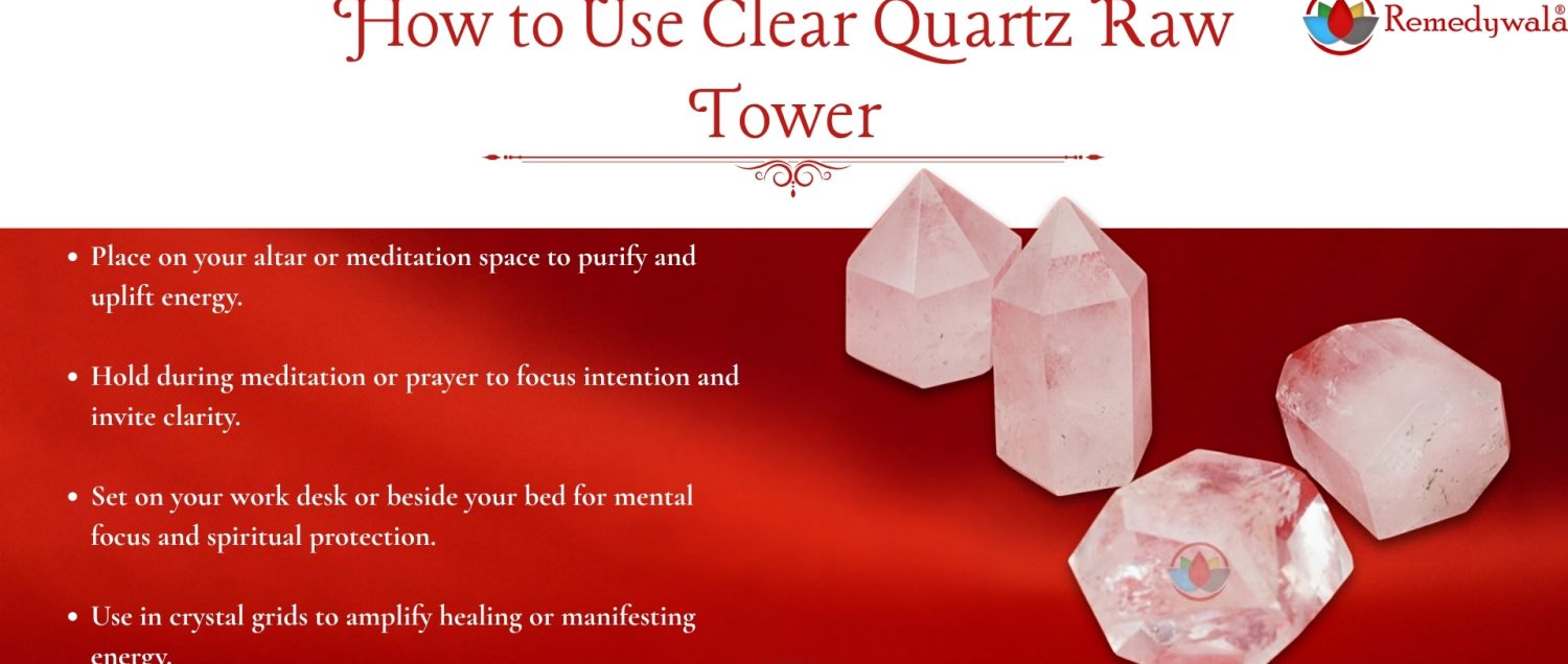 Natural Clear Quartz Raw Tower (4)