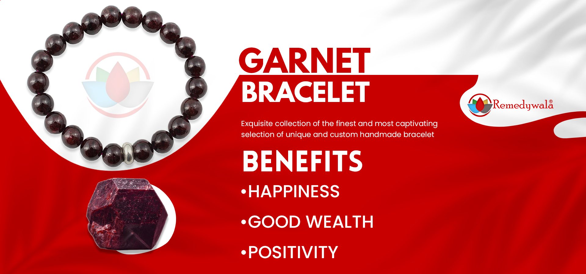 Natural Garnet Bracelet 8mm Natural Garnet Bracelet 8mm