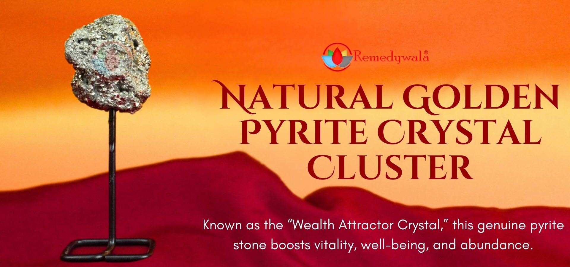 Natural Golden Pyrite Crystal Cluster (1)