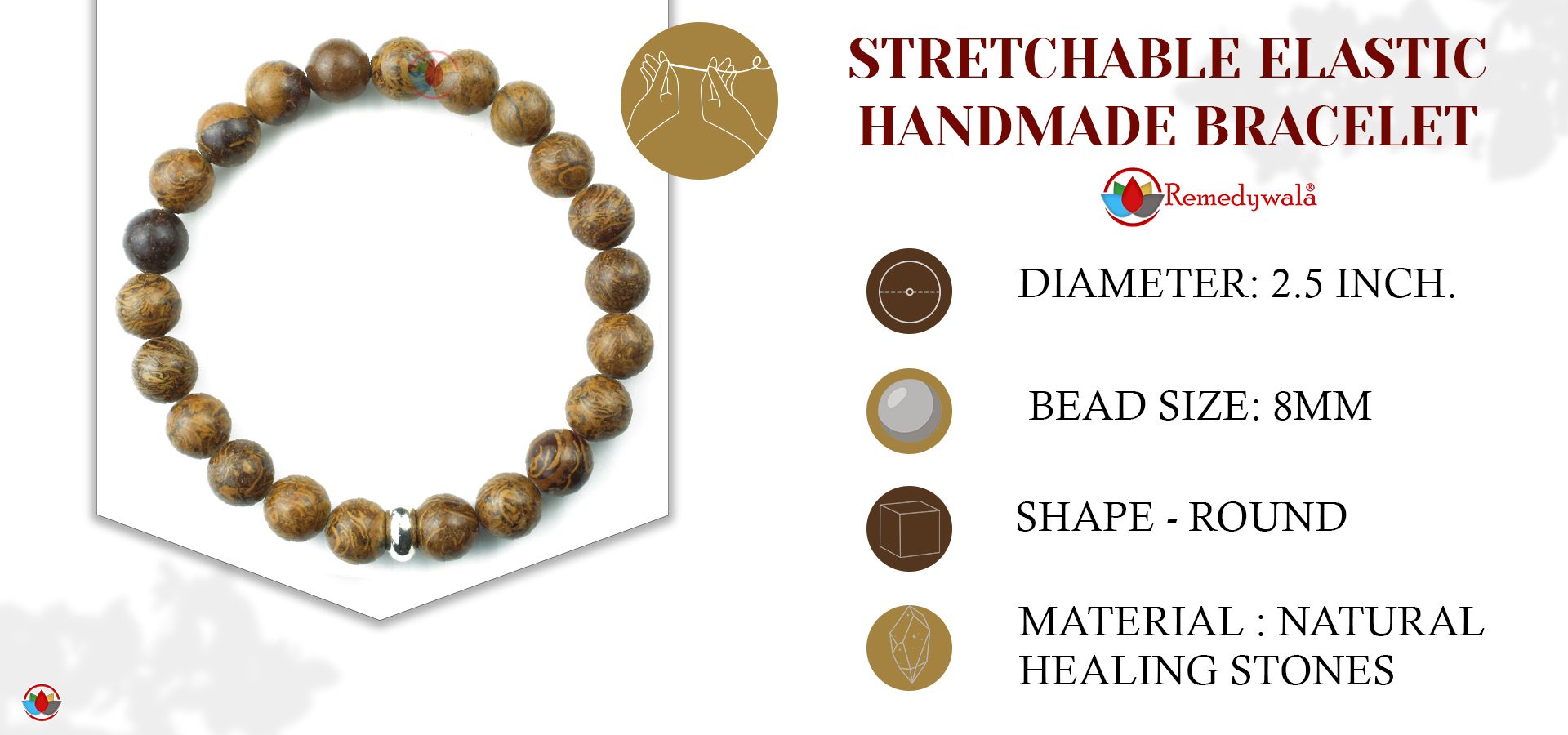 Natural Tiger Jasper Bracelet