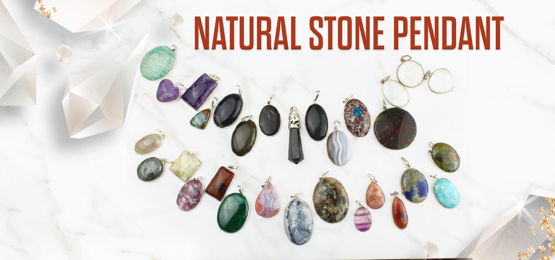 Natural stone pendant