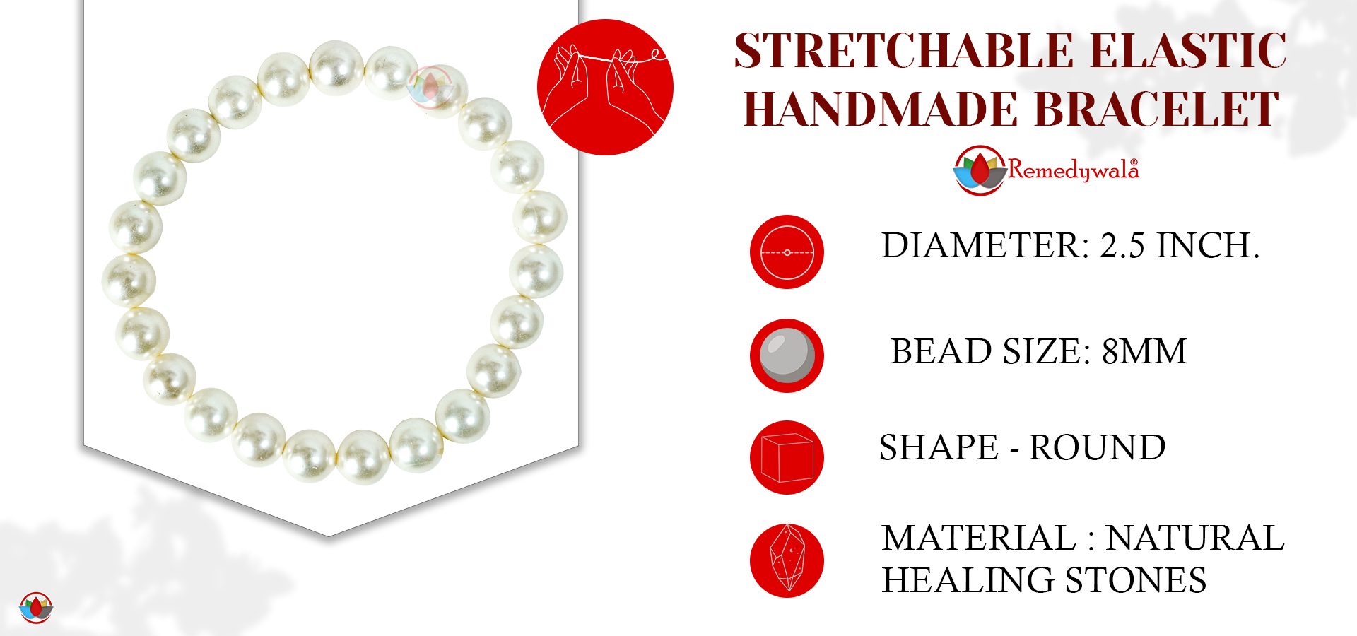 Pearl (Moti) Bracelet 8mm Pearl (Moti) Bracelet 8mm