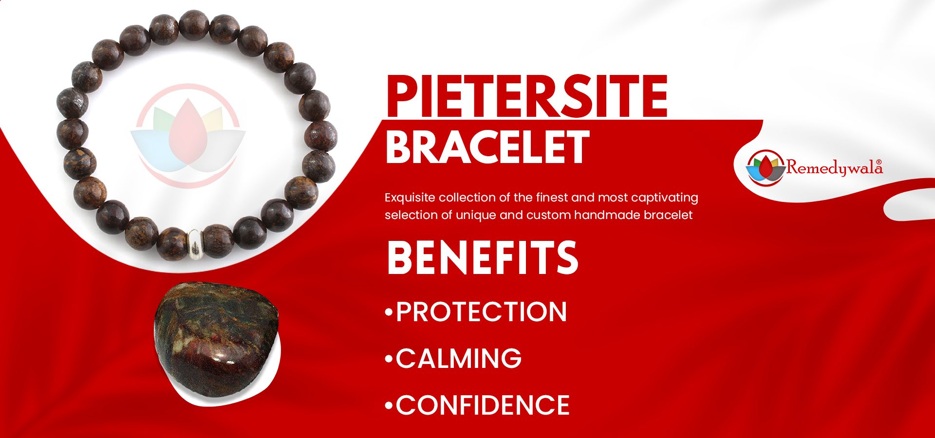 Pietersite Bracelet with Ring charm Pietersite Bracelet with Ring charm
