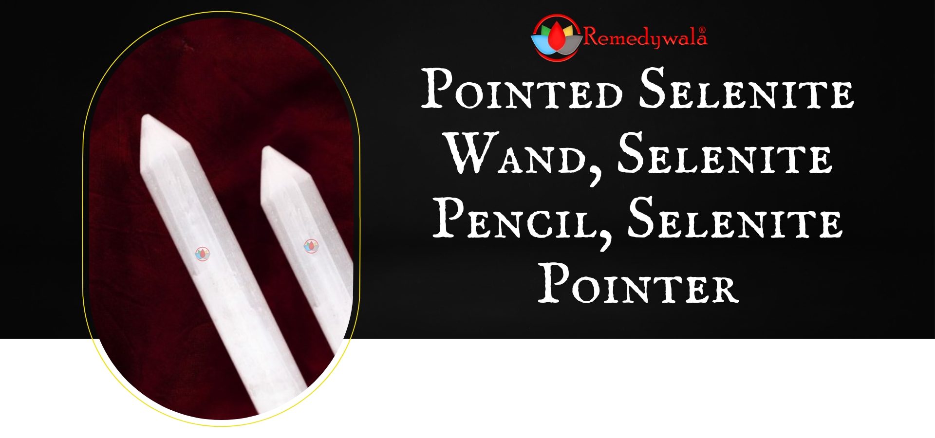 Pointed Selenite Wand, Selenite Pencil, Selenite Pointer (1)