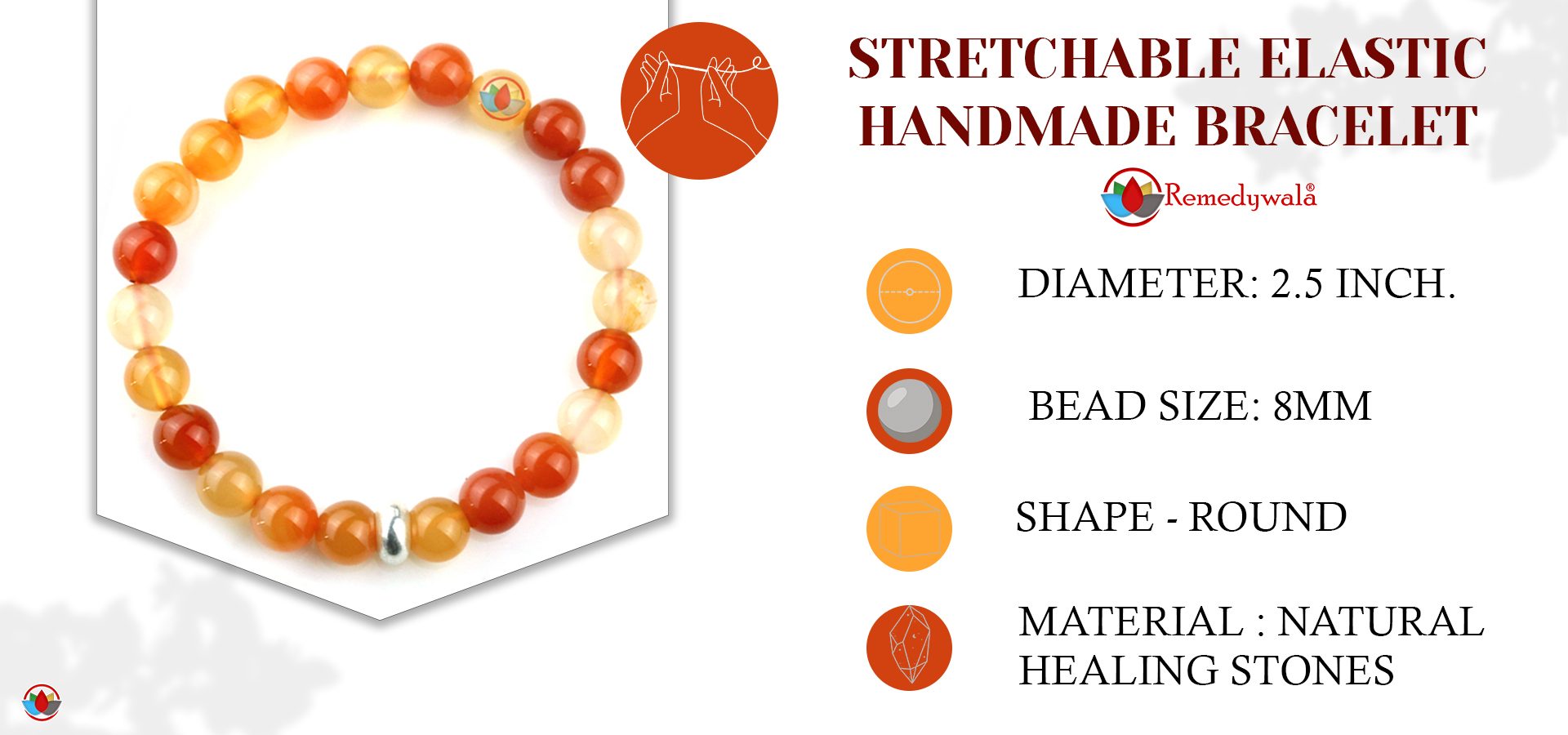 Red Aventurine Bracelet 8mm, Red Aventurine Bracelet with Ring Charm