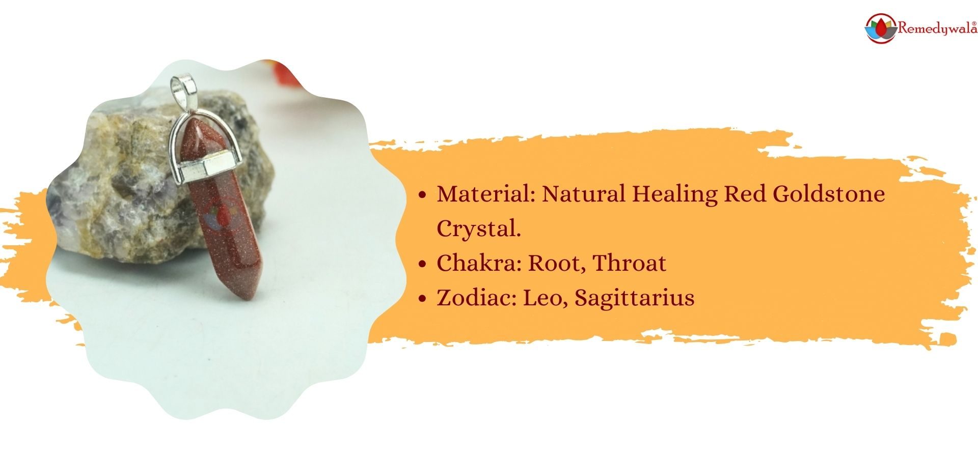 Red Goldstone Pencil Pendant (2)