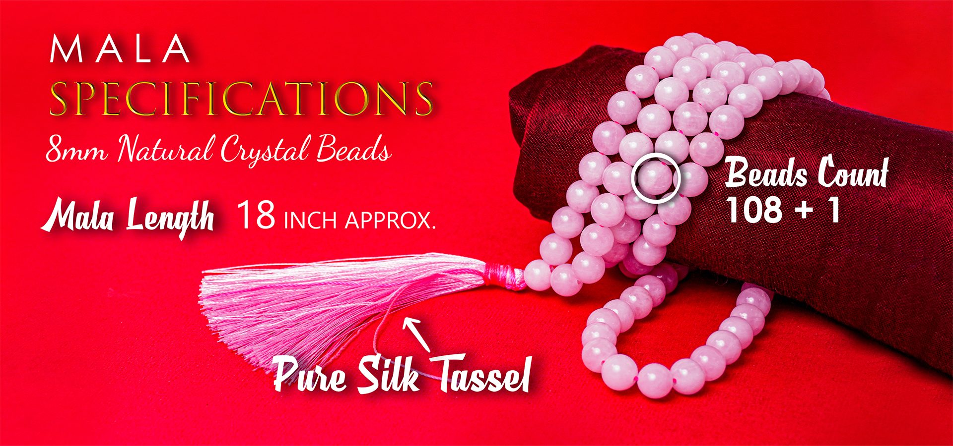 Rose Quartz 8mm Mala Rose Quartz 8mm Mala