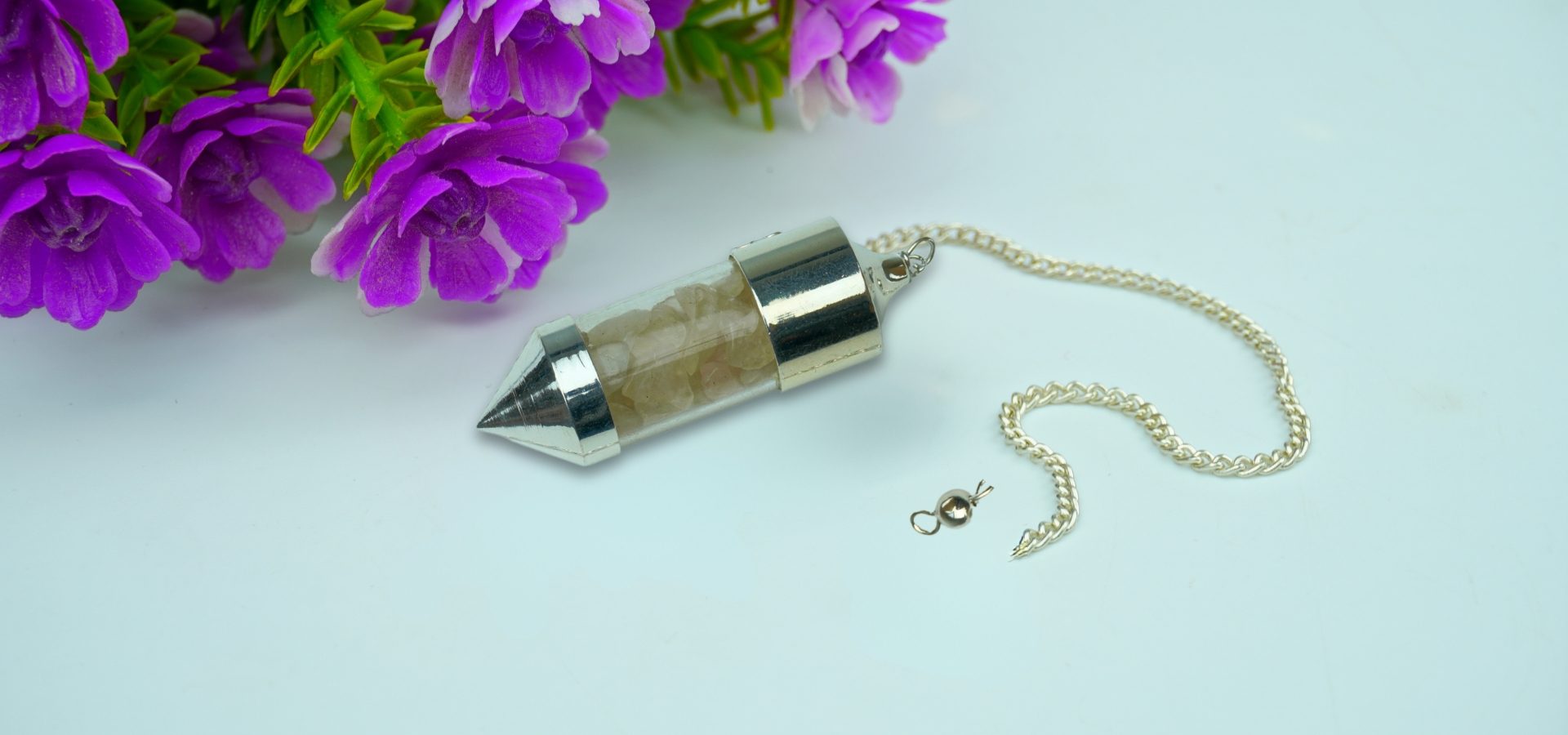 Rose Quartz Bottle Drowsing Pendulum
