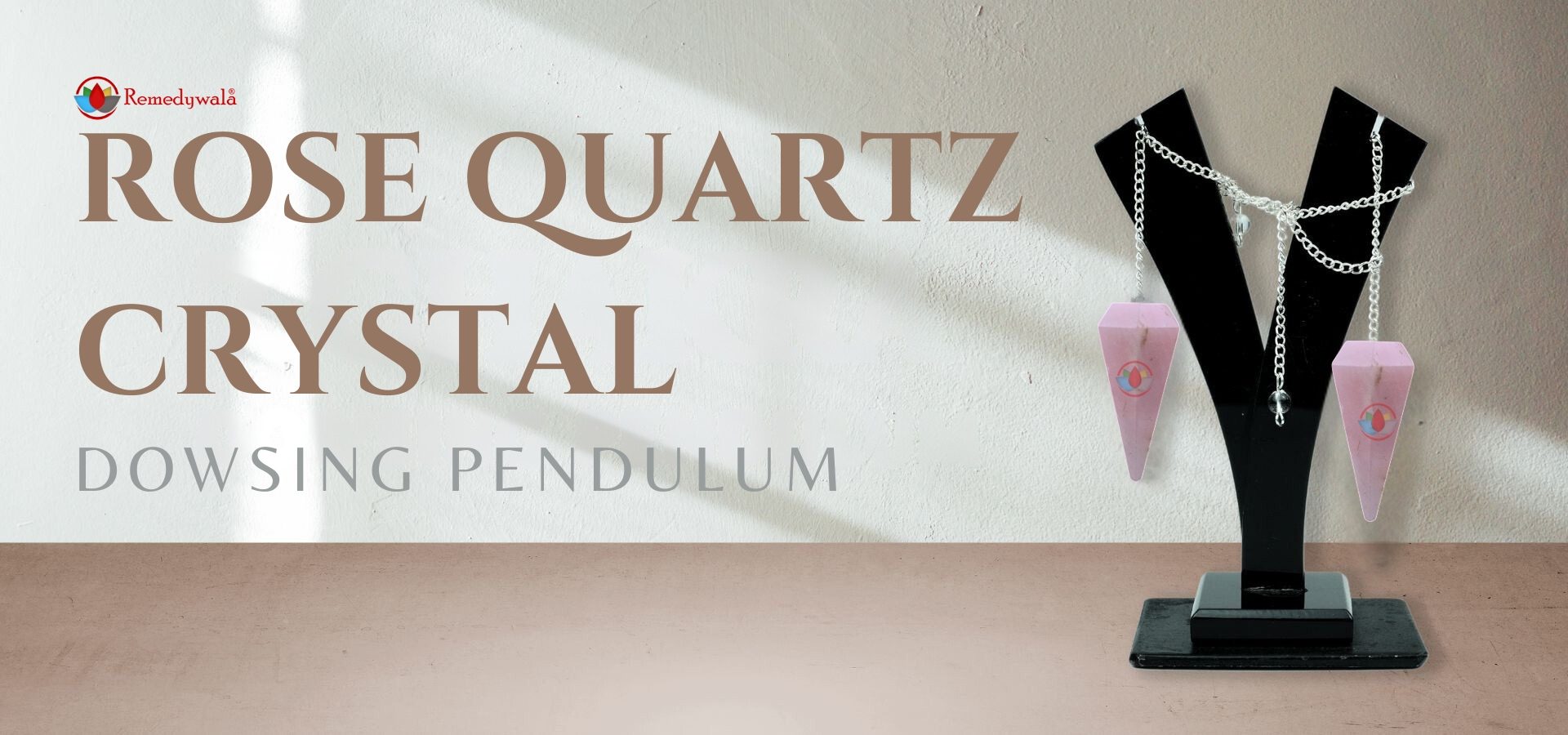 Rose Quartz Crystal Dowsing Pendulum (5)
