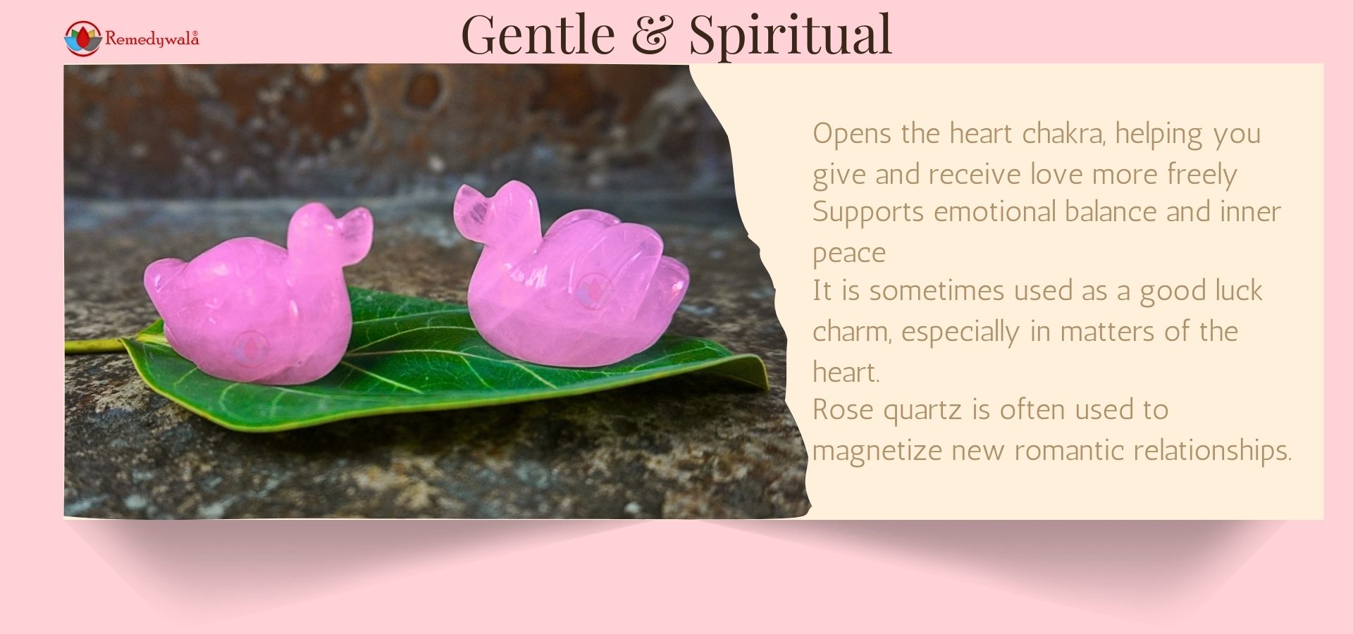 Rose Quartz Duck Set (2)