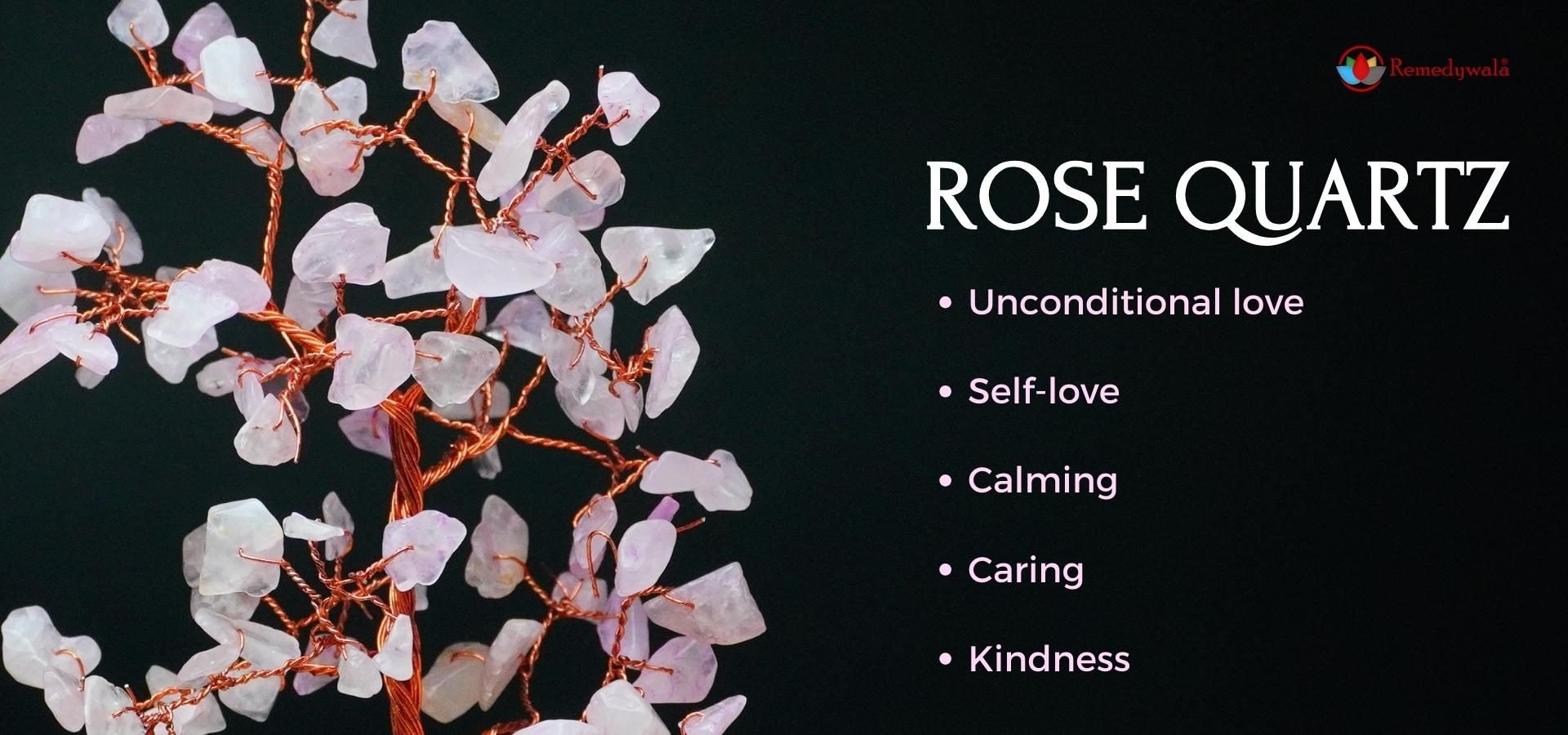 Rose Quartz Tree 100 Beads Chips Stone Slice Base