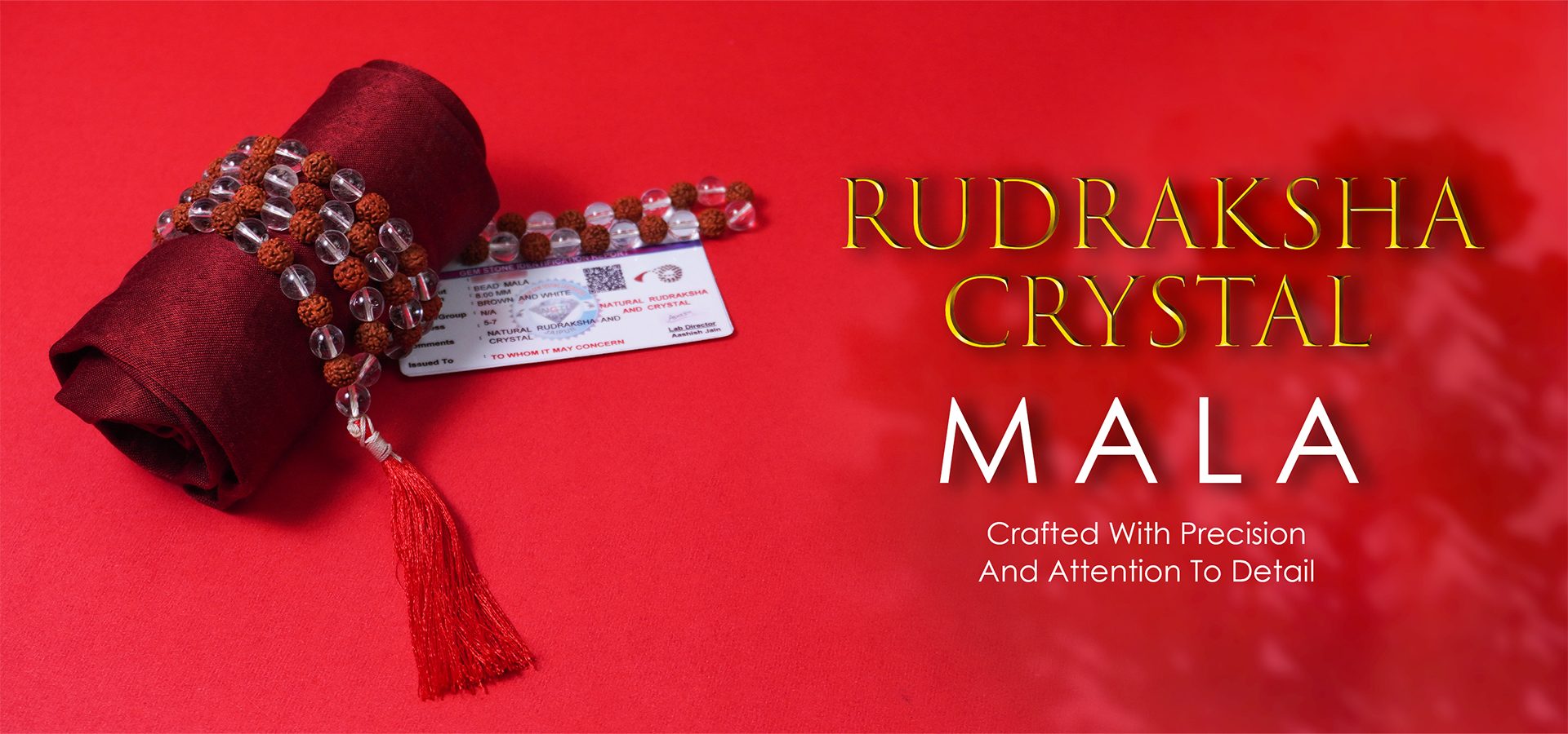 Rudraksha Crystal 8mm Mala Rudraksha Crystal 8mm Mala