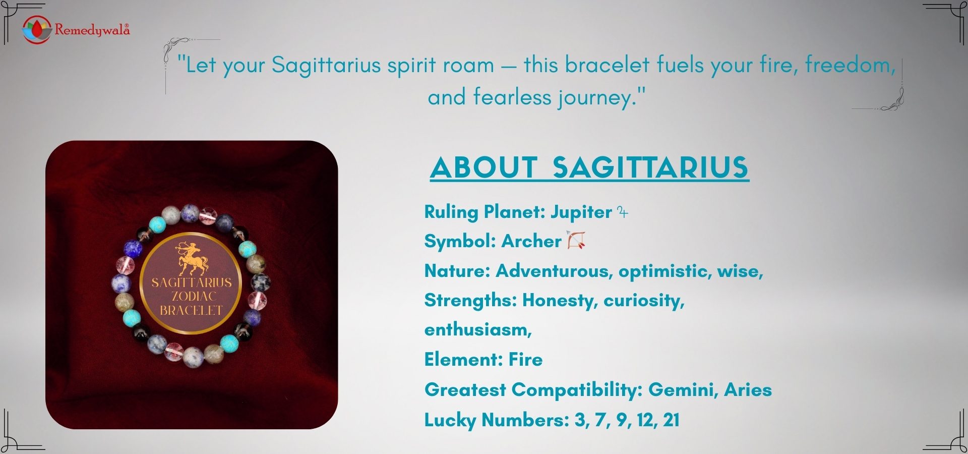 SAGITTARIUS ZODIAC BRACELET