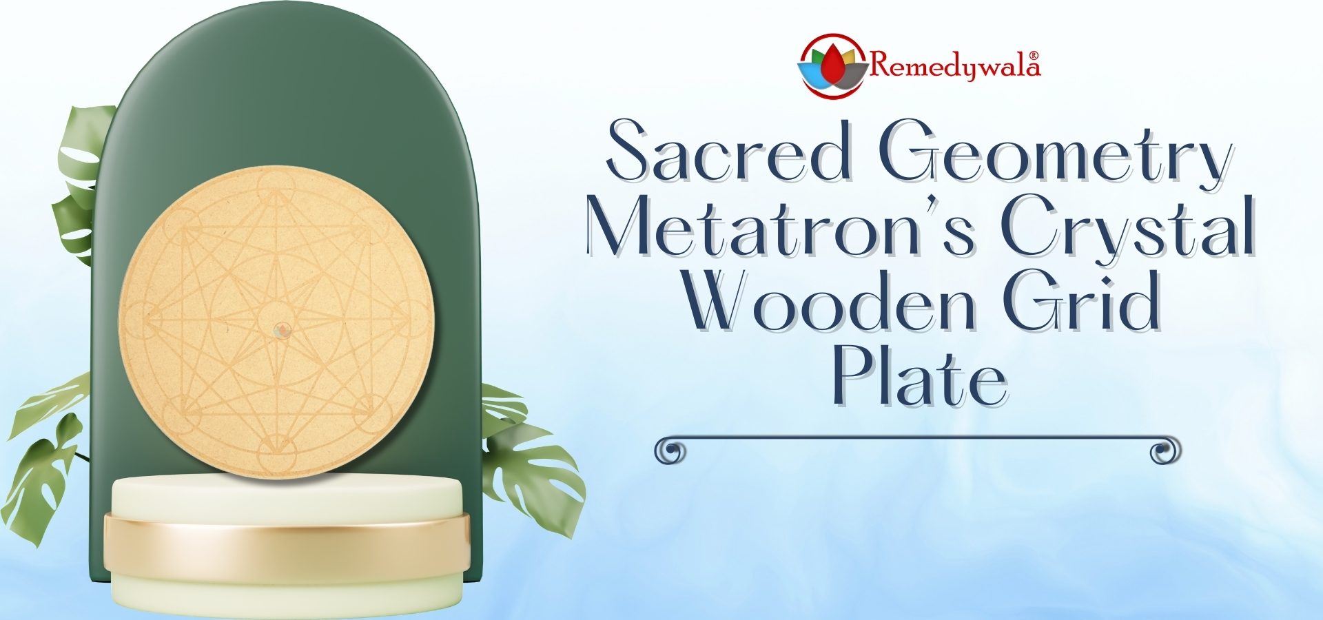 Sacred Geometry Metatron’s Crystal Grid Plate (10 Inch Approx) (1)