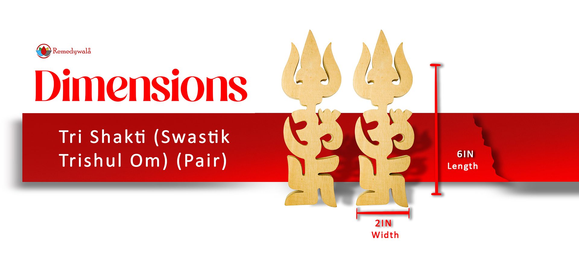 Shriparni Tri Shakti (Swastik Trishul Om) (Pair) Shriparni Tri Shakti (Pair)