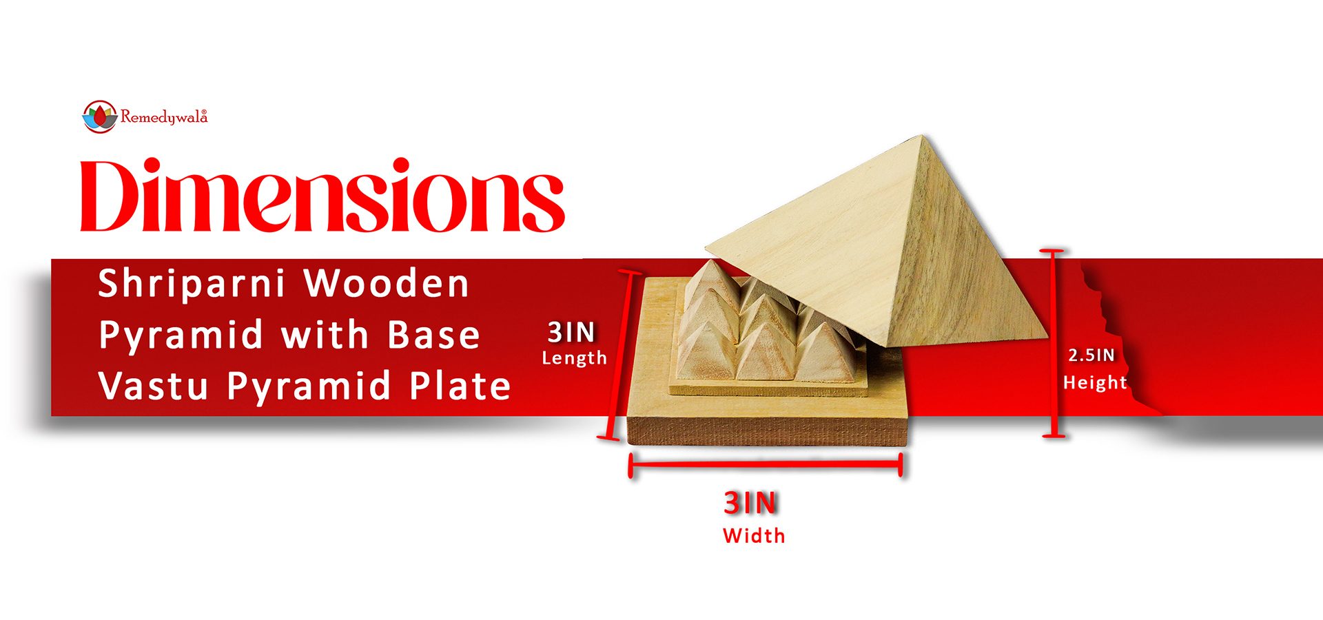 Shriparni Wooden Pyramid with Base Vastu Pyramid Plate Shriparni Wooden Pyramid with Base Vastu Pyramid Plate