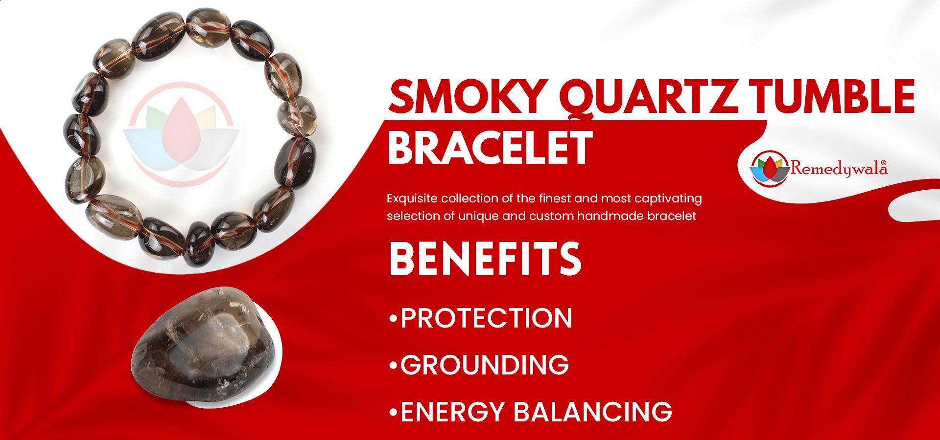Smoky Quartz Tumble Bracelet Smoky Quartz Tumble Bracelet